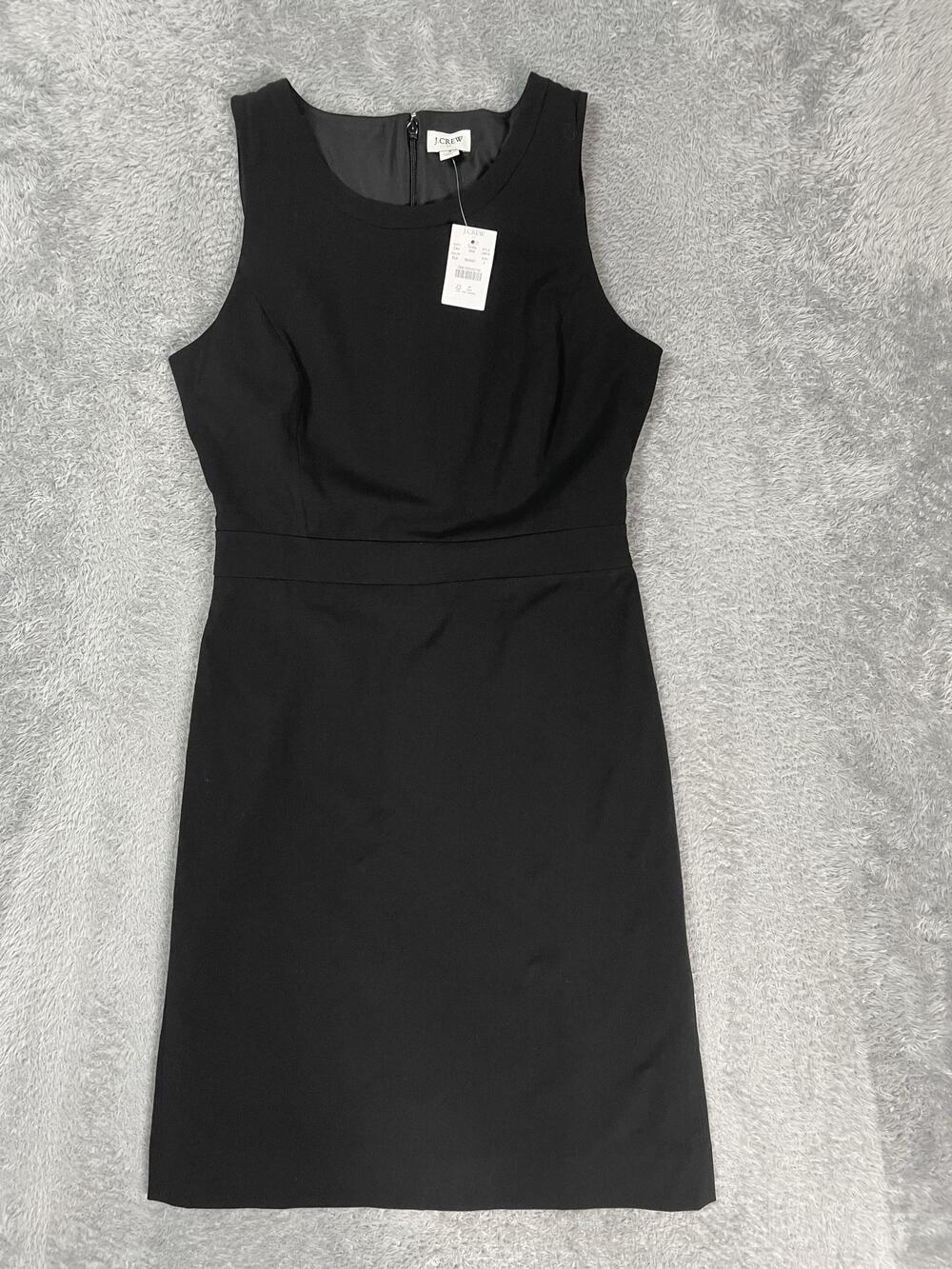 J.Crew Sheath Dress Womens 4 Black Little Black Dress Knee Length Lined Workwear